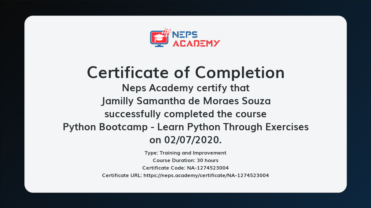 Certificate