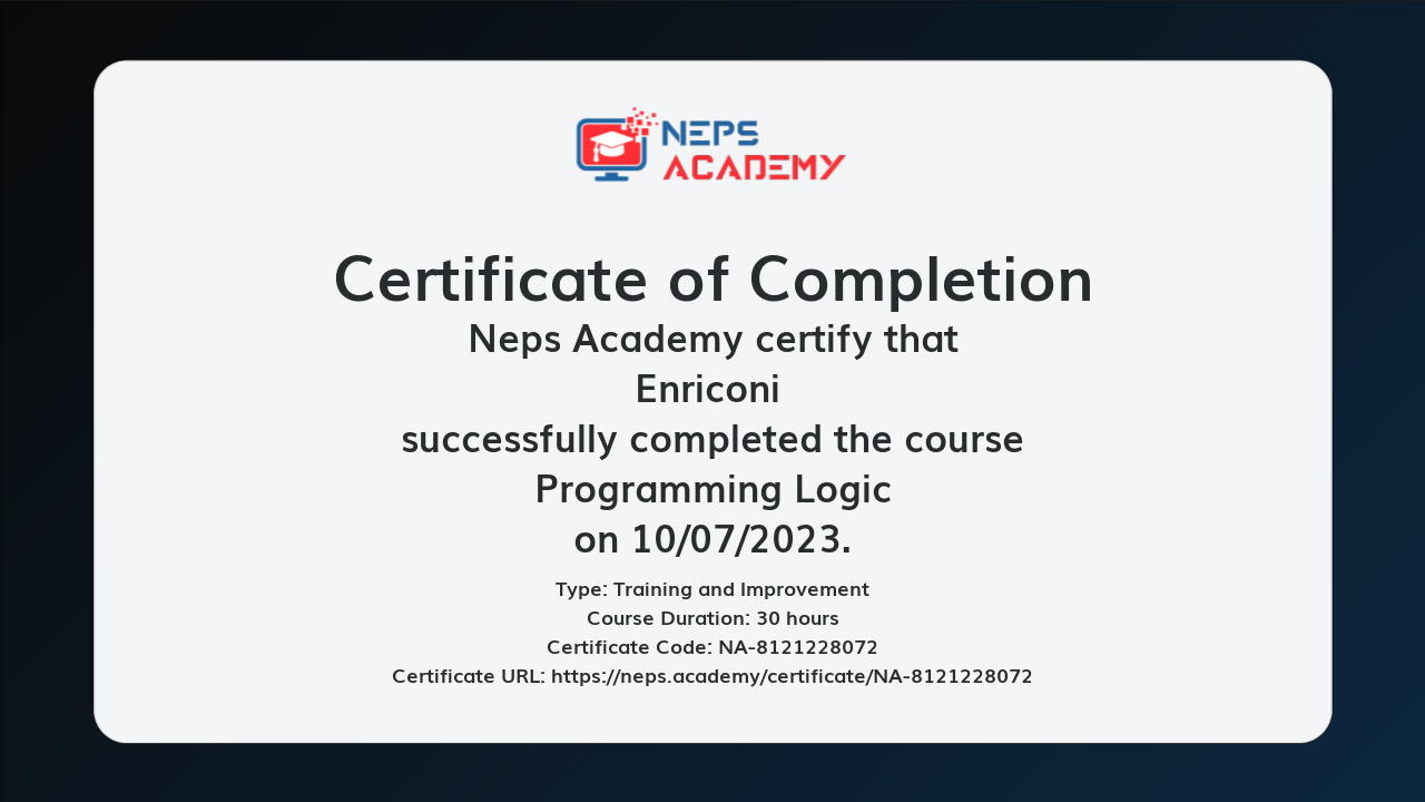 Certificate